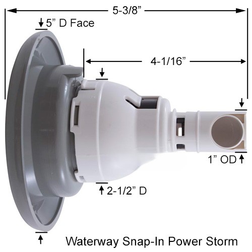 Waterway - Power Storm 5 Inch Directional Snap In Jet