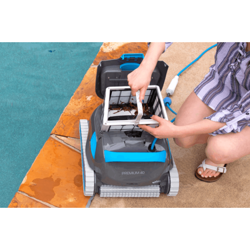Open Box Dolphin Premium 40 Bluetooth and WiFi Enabled Robotic Pool Cleaner (Used)
