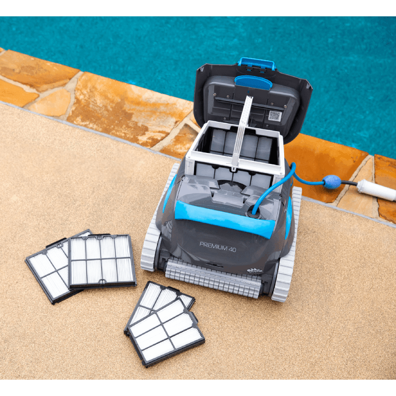 Open Box Dolphin Premium 40 Bluetooth and WiFi Enabled Robotic Pool Cleaner (Used)