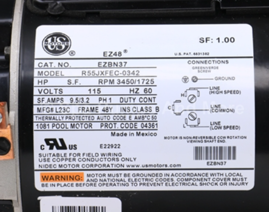 Pompe Waterway Spa Flo 1 CV 115v 2 vitesses - 34204100Z