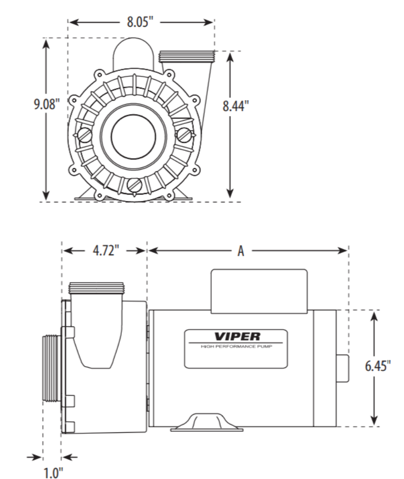 Waterway 4 HP Viper Spa Pump