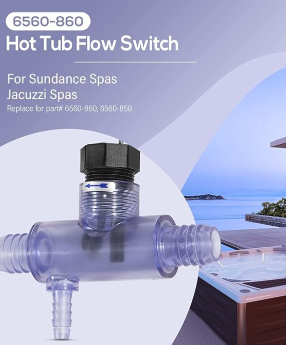 Jacuzzi Flow Switch 0.75 Inch Tee x 0.375 Inch Barb - SD6560860