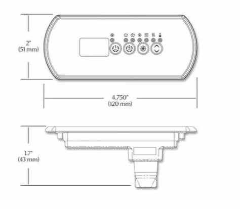 Gecko In.k200 4 Button Topside Panel
