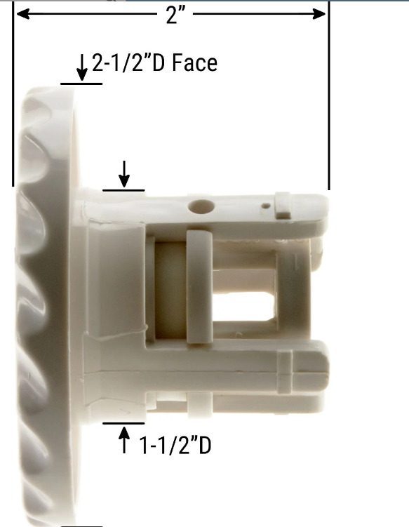 Waterway - Mini Jet - Deluxe - 2.5 Inch - Directional - White - 224-1000