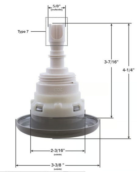 Jet Poly Storm Waterway 3,375 pouces en acier inoxydable noir rotatif - 229-8011S
