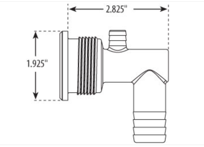 Waterway Cluster Storm Rifled Jet 2.25 Inch Stainless Steel Grey - 228-1570G