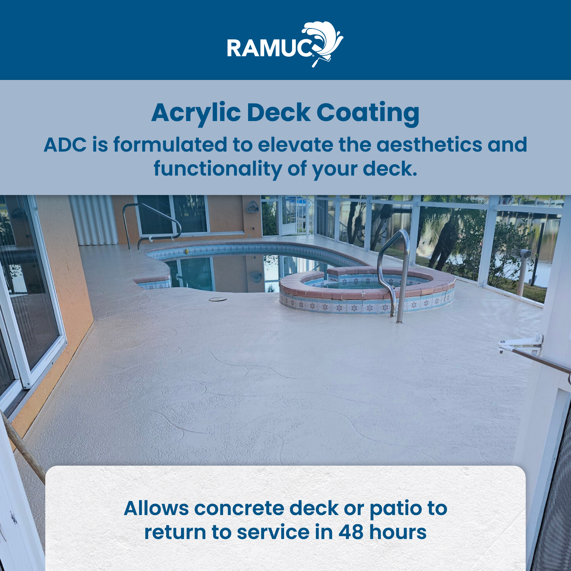 Ramuc ADC Non-Slip Acrylic Deck and Patio Coating - Sandstone (1 Gallon)