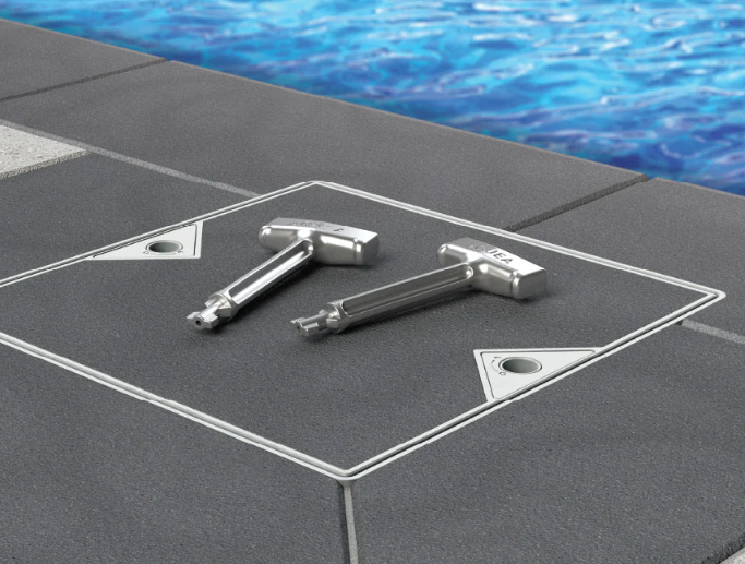 Aquea V Lock Concealed Skimmer Lid Kit