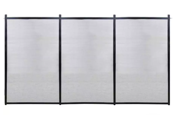 GLI 4 Foot X 10 Foot Designer Black Inground Pool Fence