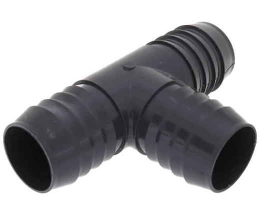 1.5 inch Barbed PVC Tee