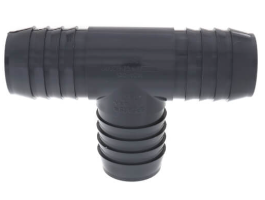 1.5 inch Barbed PVC Tee