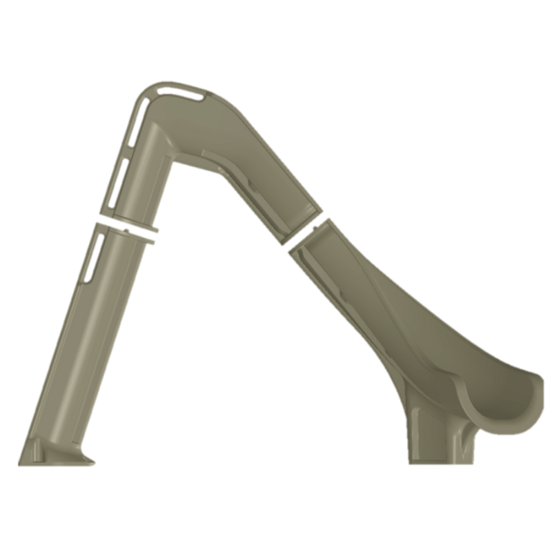 Bad Axe X7 Right Hand Turn Inground Pool Slide (Silver Quartz)