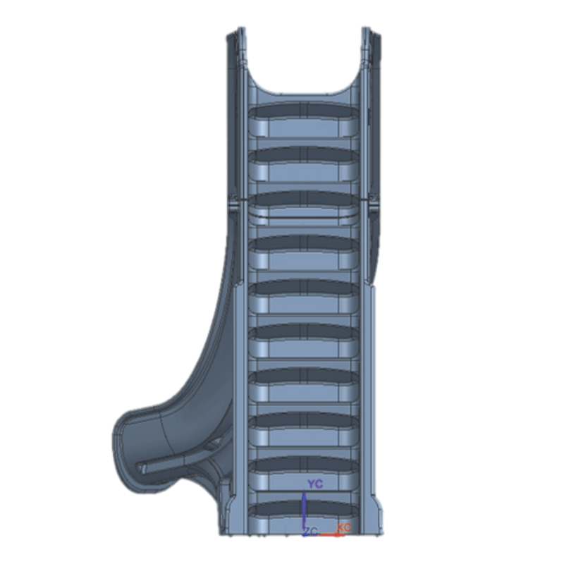 Bad Axe X7 Right Hand Turn Inground Pool Slide (Silver Quartz) [CLONE] [CLONE] [CLONE] [CLONE]