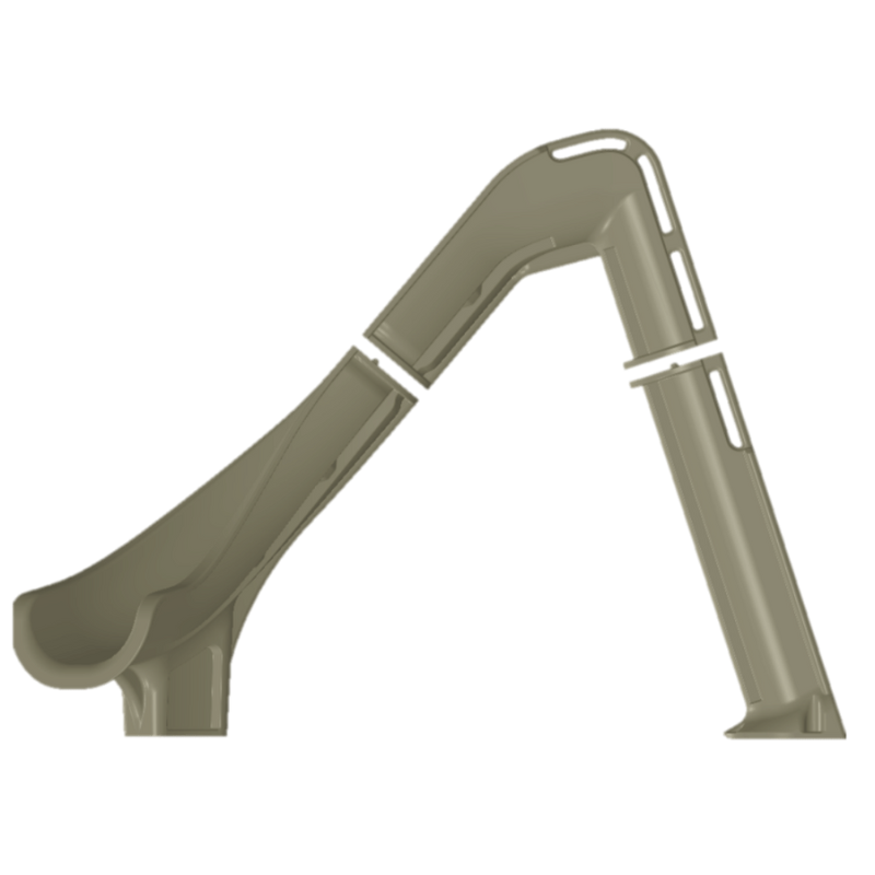 Bad Axe X6 Right Hand Turn Inground Pool Slide (Silver Quartz)