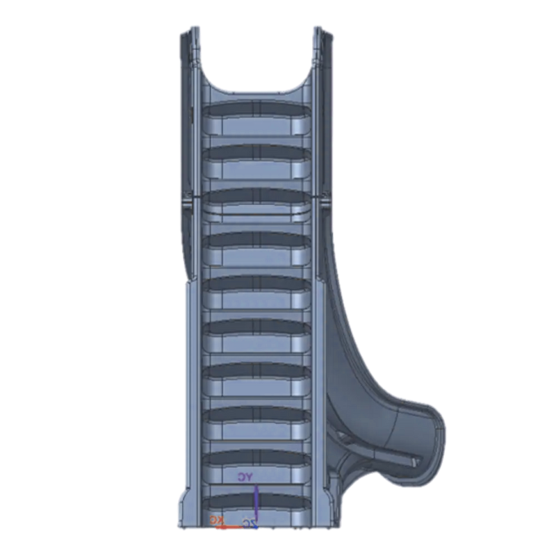 Bad Axe X7 Right Hand Turn Inground Pool Slide (Blue Quartz)