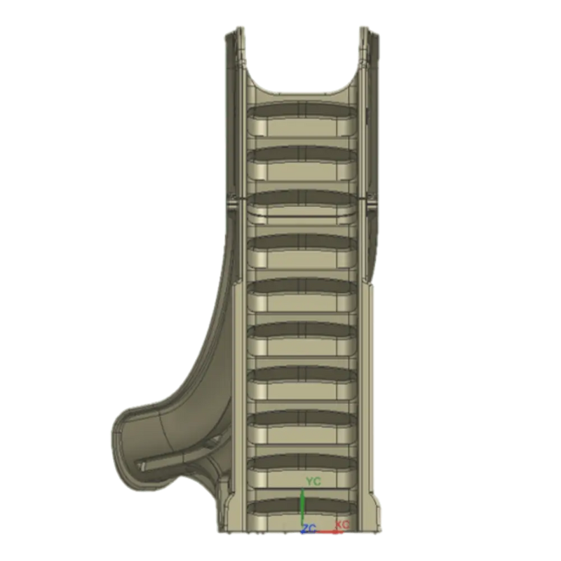 Bad Axe X7 Right Hand Turn Inground Pool Slide (Silver Quartz) [CLONE]