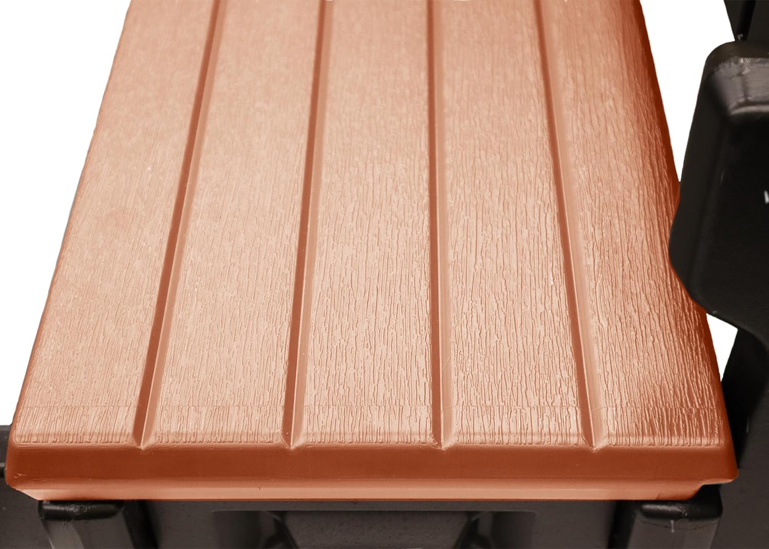 3 Tread Spa Step with Dual Handrails - Redwood