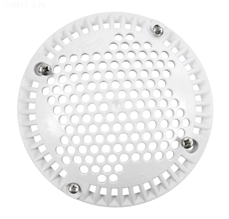 Carvin 43112804K Main Drain Cover with Screws (White) Pool Supplies