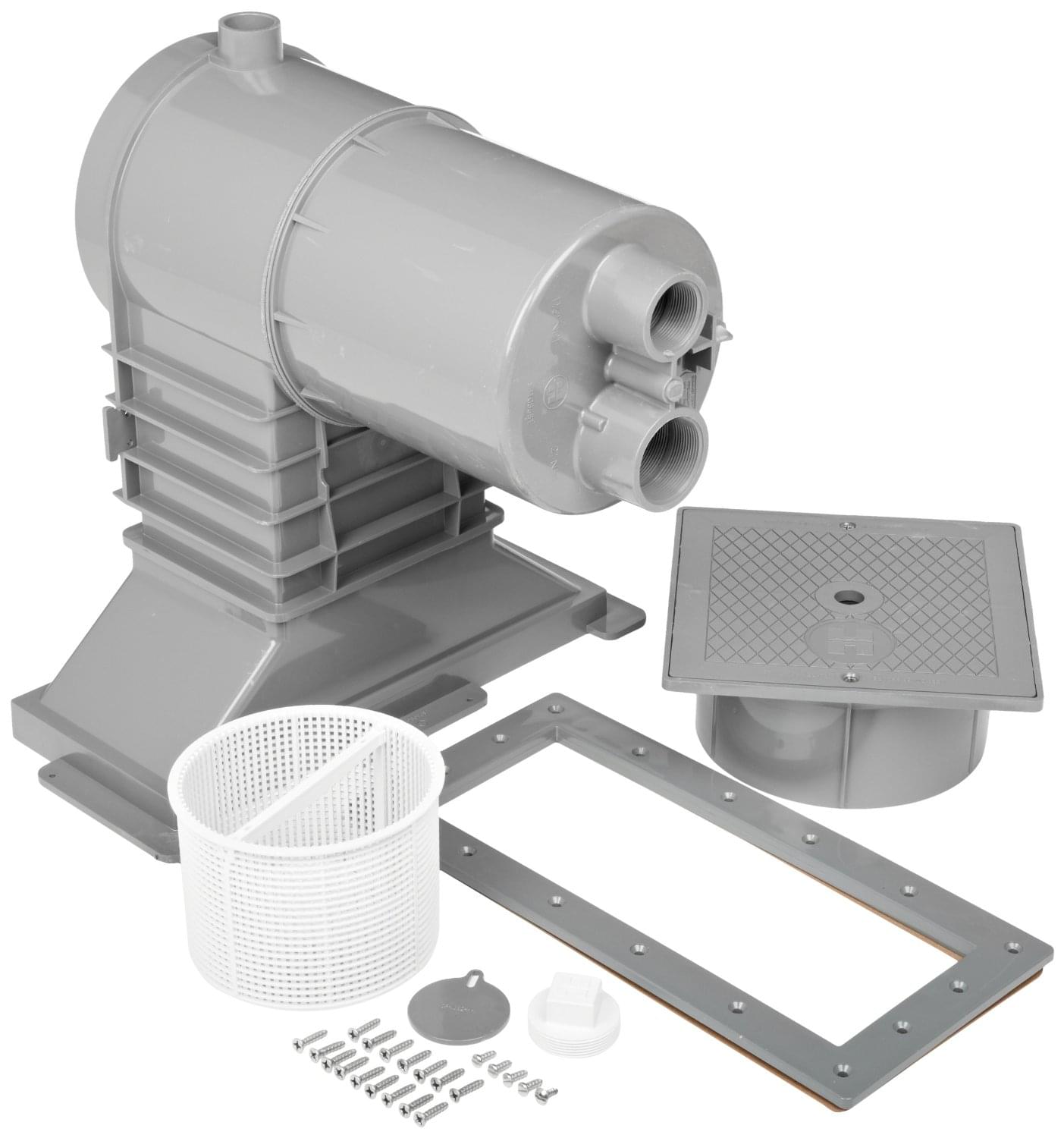 Hayward SP10852 Inground Small Mouth Skimmer Complete (Dark Gray with Outside Mount)