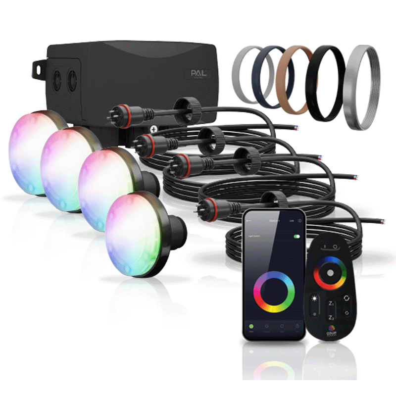 PAL Treo Max+ 4 Pack With 65W WiFi Control Driver and Remote (80 Ft Cord)