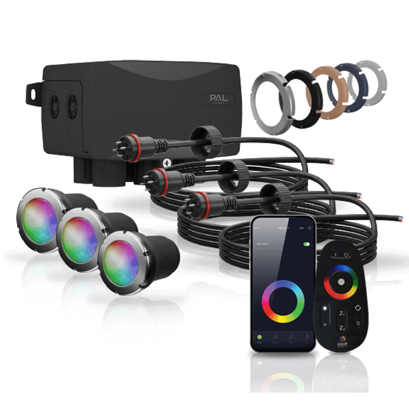 PAL Treo Mini+ 3 Pack With 65W WiFi Control Driver and Remote (80 Ft Cord)