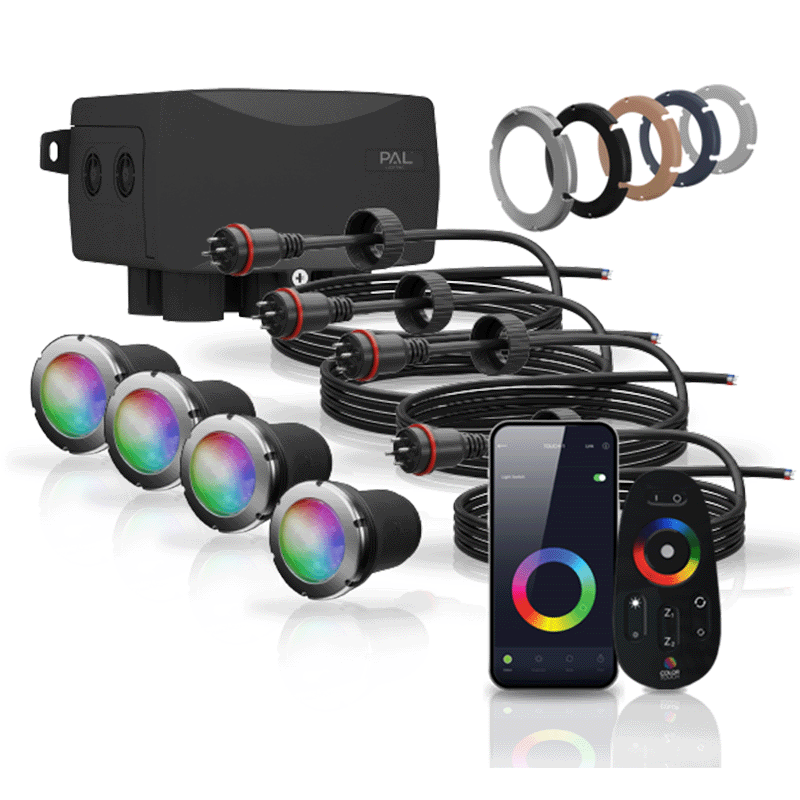 PAL Treo Mini+ 4 Pack With 65W WiFi Control Driver and Remote (80 Ft Cord)