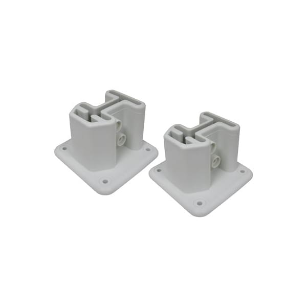 Replacement Set of White Deck Flanges for Resin Above Ground Deck Ladder