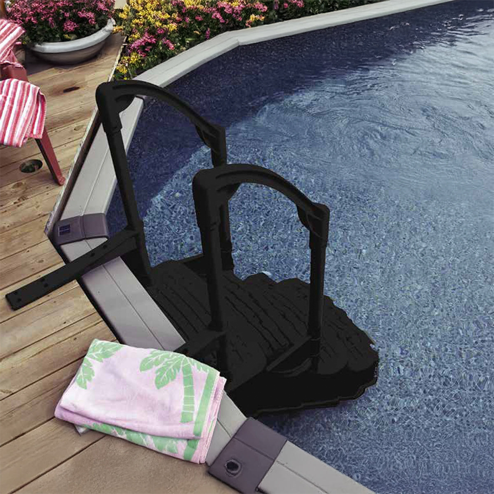 Olympic Drop In Step with 2 Hand Rails (Black)