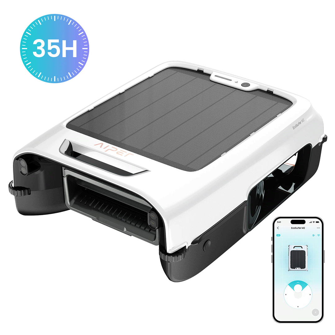 Aiper EcoSurfer M2 Solar Powered Robotic Pool Surface Skimmer