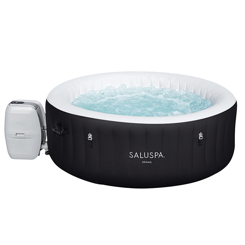 Open Box Saluspa Miami Airjet 2 - 4 Person Inflatable Hot Tub (71 x 26 Inches)