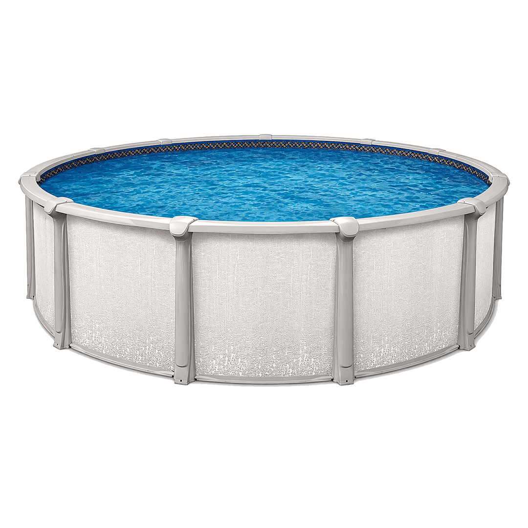 Trinity 12 ft Round Above Ground Pool with 54 Inch Wall, Liner and Skimmer