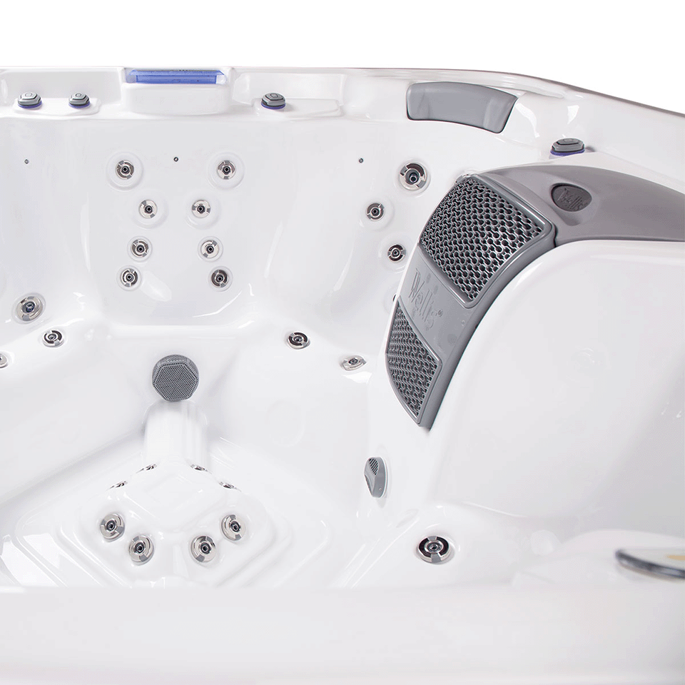 Wellis Houston 7 Person Hydrotherapy Hot Tub (Ice White / Grey)