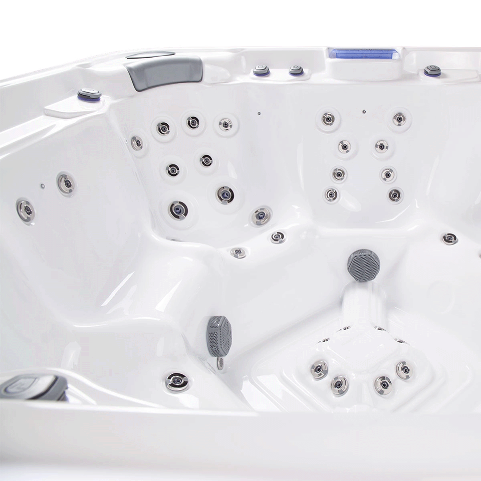 Wellis Houston 7 Person Hydrotherapy Hot Tub (Ice White / Grey)