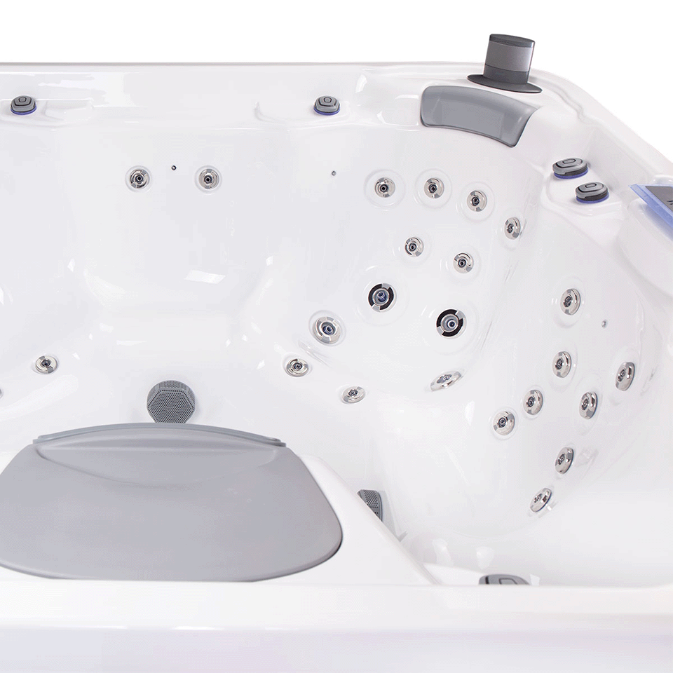 Wellis Houston 7 Person Hydrotherapy Hot Tub (Ice White / Grey)