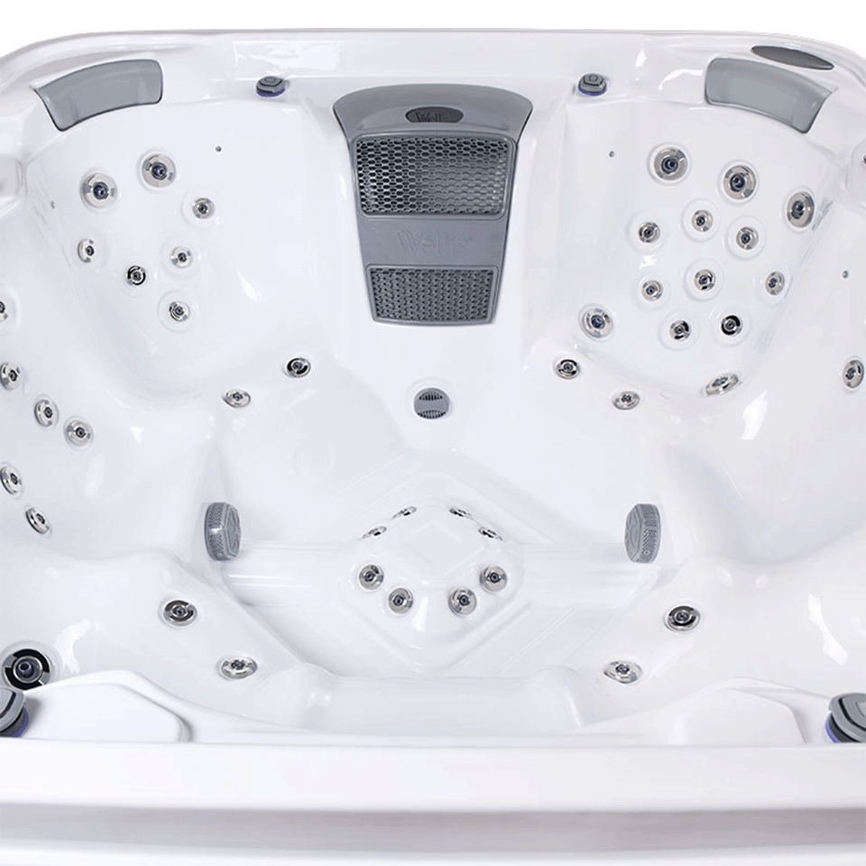Wellis Houston 7 Person Hydrotherapy Hot Tub (Ice White / Grey)