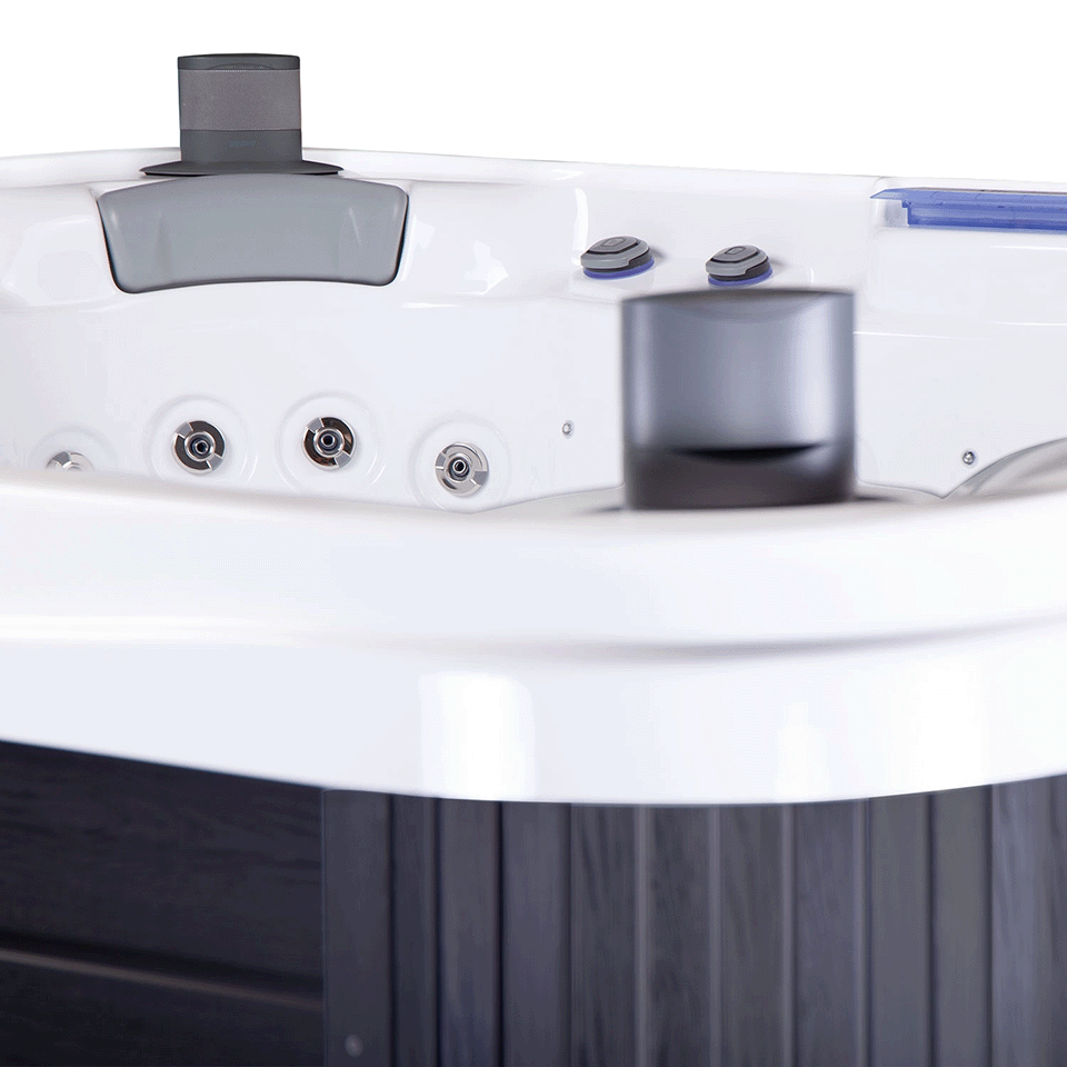 Wellis Houston 7 Person Hydrotherapy Hot Tub (Ice White / Grey)