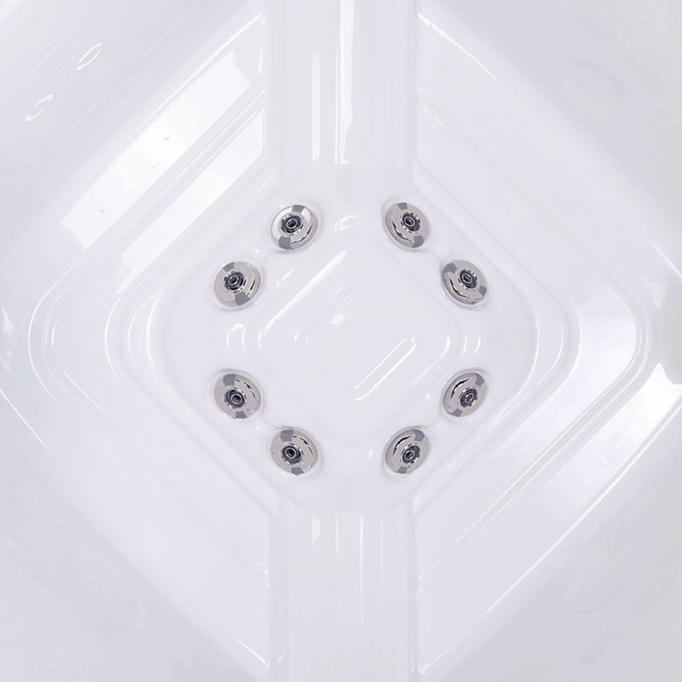 Wellis Houston 7 Person Hydrotherapy Hot Tub (Ice White / Grey)