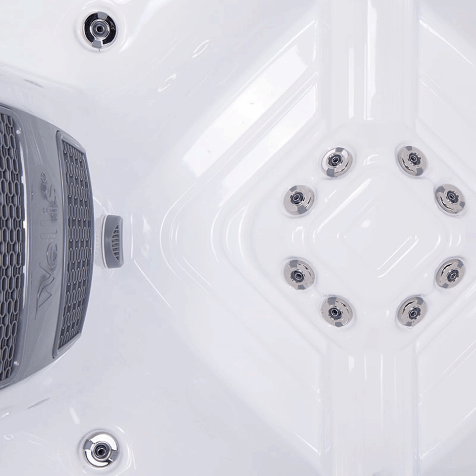 Wellis Houston 7 Person Hydrotherapy Hot Tub (Ice White / Grey)