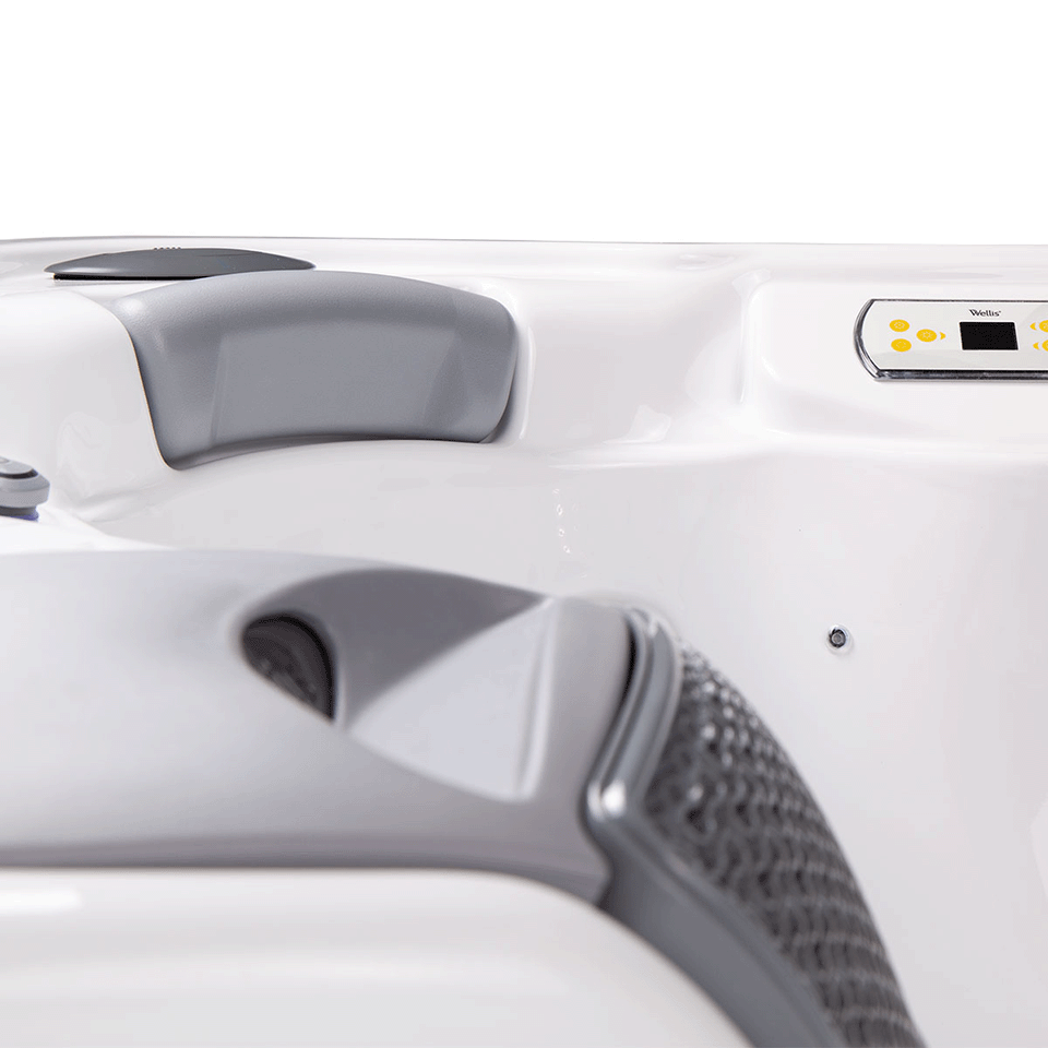 Wellis Houston 7 Person Hydrotherapy Hot Tub (Ice White / Grey)