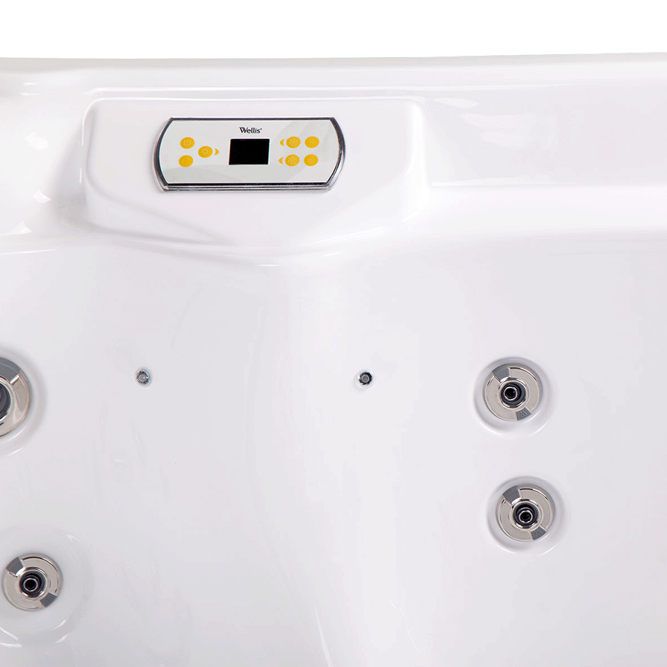 Wellis Houston 7 Person Hydrotherapy Hot Tub (Ice White / Grey)