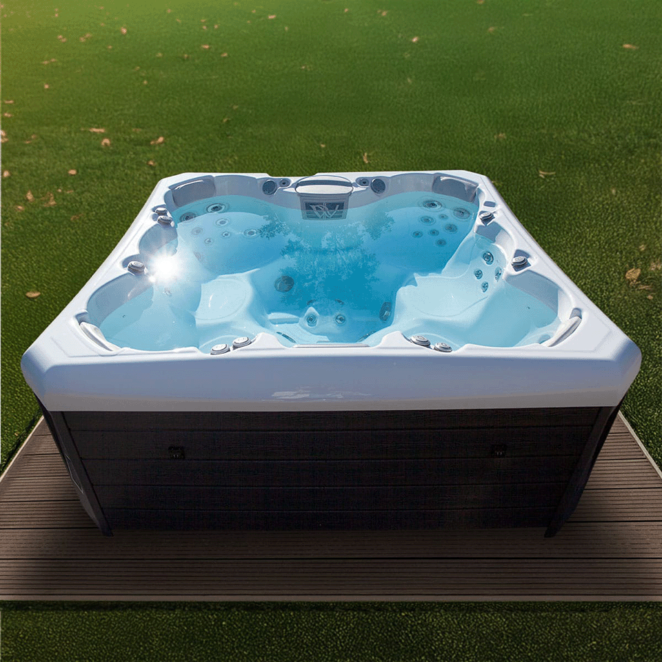 Wellis Lima 7 Person Hydrotherapy Hot Tub (Silver / Grey)