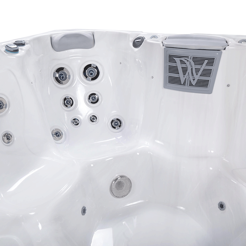 Wellis Lima 7 Person Hydrotherapy Hot Tub (Silver / Grey)