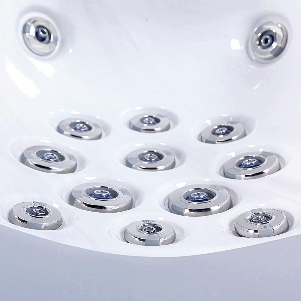 Wellis Lugano 6 Person Hydrotherapy Hot Tub (Silver / Grey)