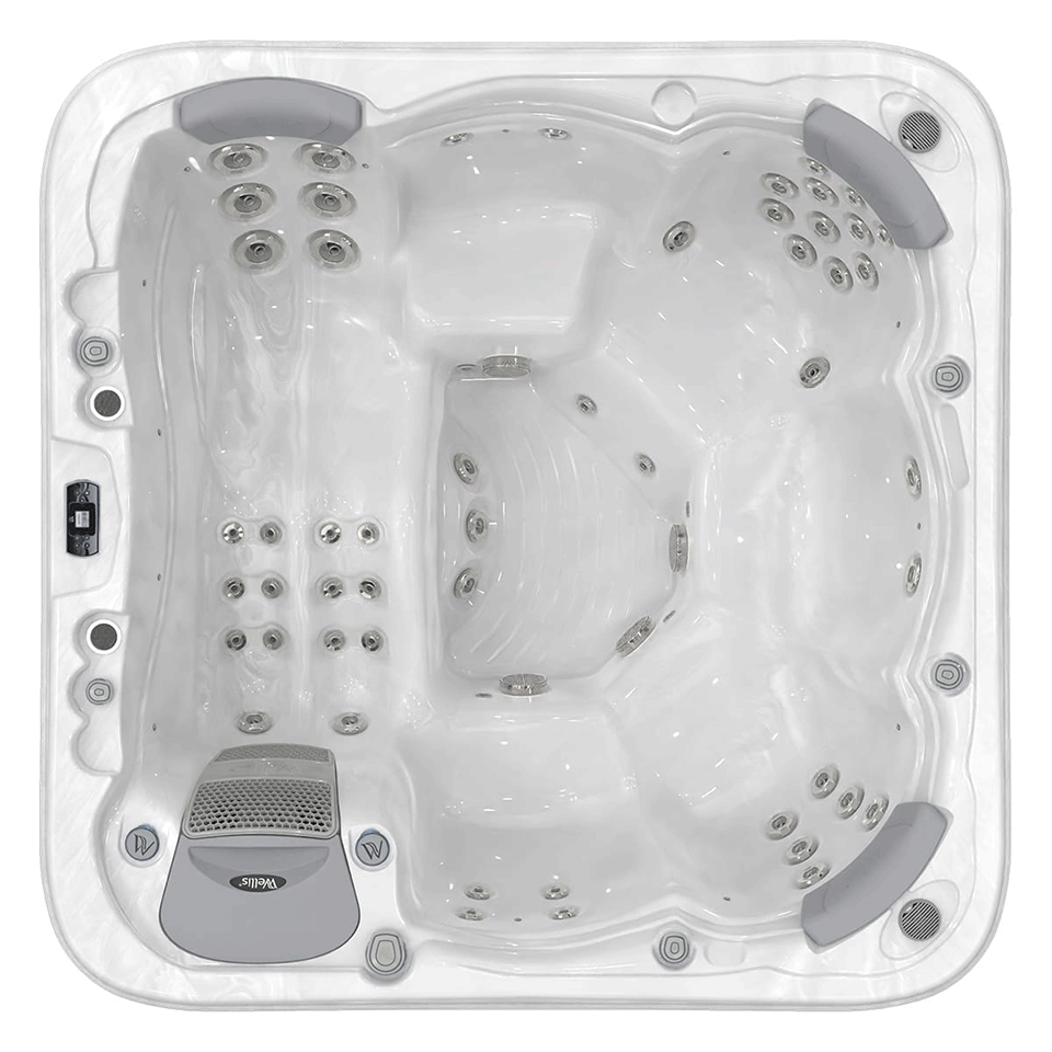 Wellis Lugano 6 Person Hydrotherapy Hot Tub (Silver / Grey)
