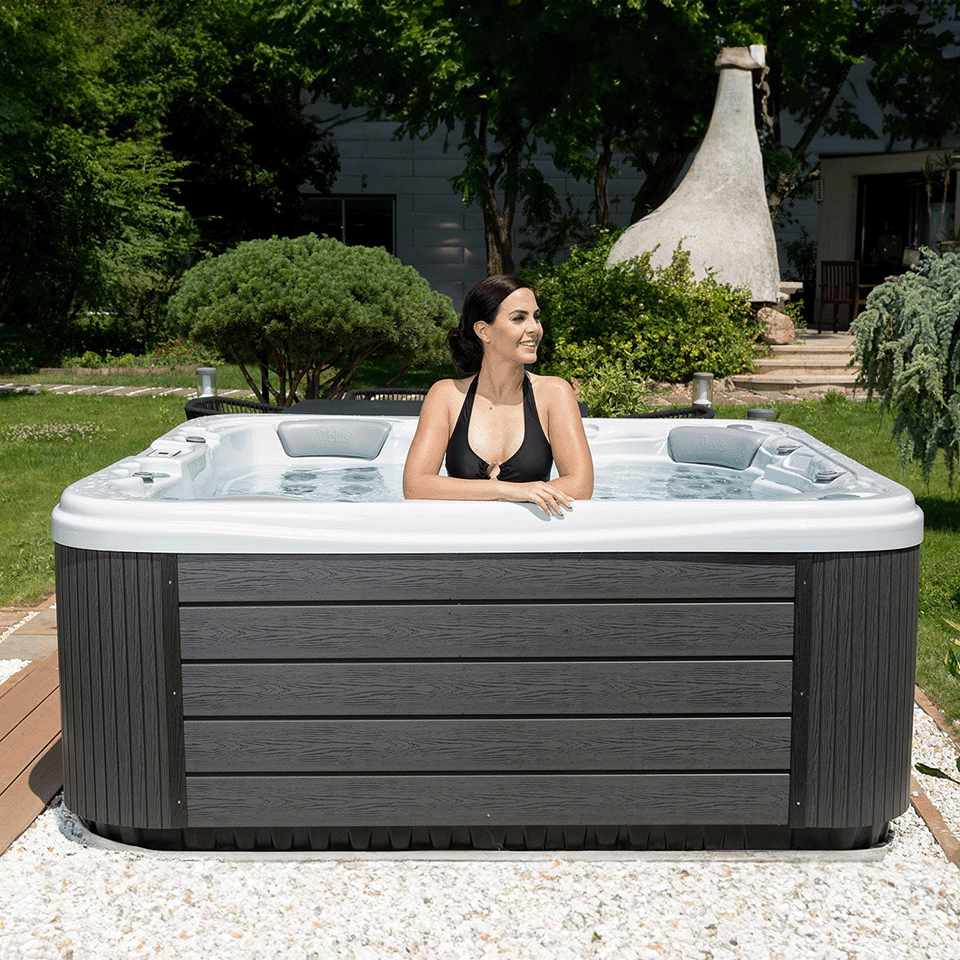 Wellis Lugano 6 Person Hydrotherapy Hot Tub (Silver / Grey)