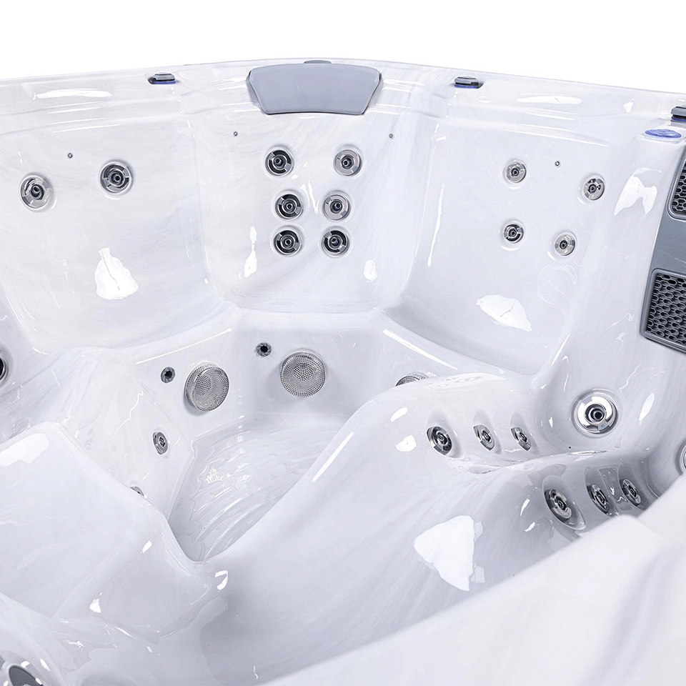 Wellis Lugano 6 Person Hydrotherapy Hot Tub (Silver / Grey)