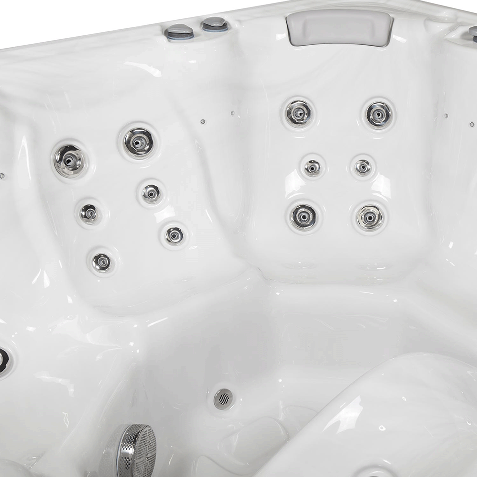 Wellis Milano 4 Person Plug N Play Hot Tub (Silver / Grey)