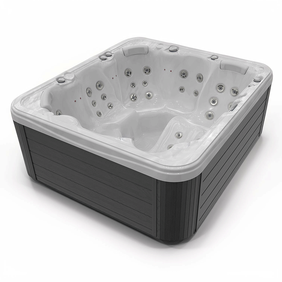 Wellis Milano 4 Person Plug N Play Hot Tub (Silver / Grey)