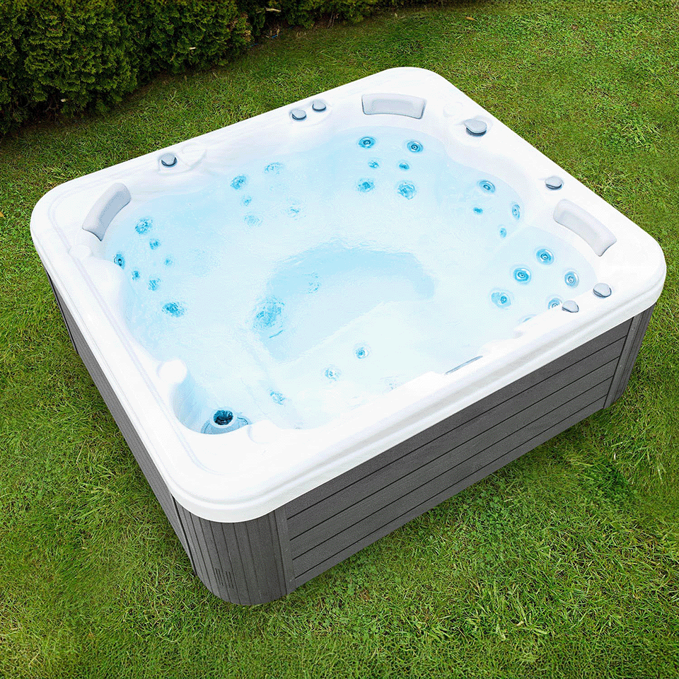 Wellis Milano 4 Person Plug N Play Hot Tub (Silver / Grey)