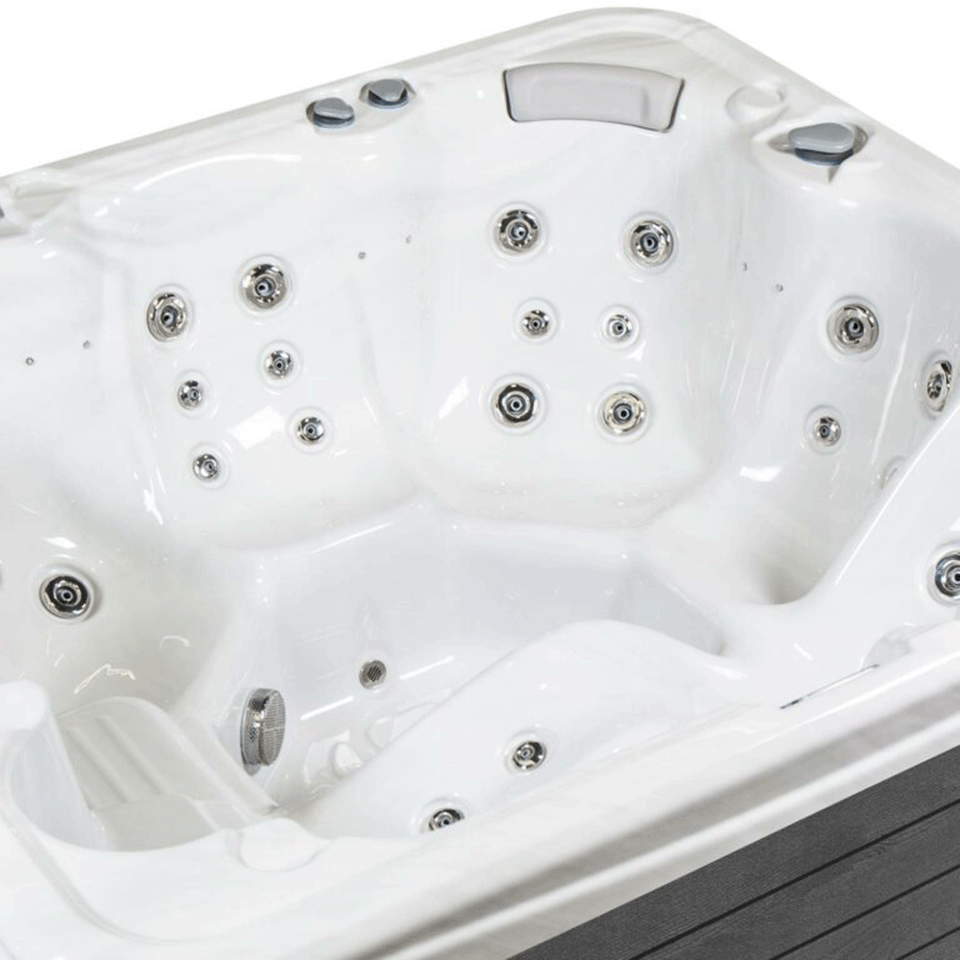 Wellis Milano 4 Person Plug N Play Hot Tub (Silver / Grey)